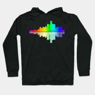 Detroit Skyline - Reflection Rainbow Hoodie